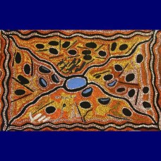 Aboriginal Art Canvas - Betty West-Size:88x140cm - H